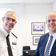 Jonathan Ash-Edwards,  Police & Crime Commissioner for Hertfordshire, and Chief Constable Charlie Hall