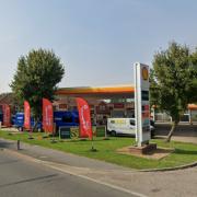 The incident happened at the Shell garage in Stanborough Road.