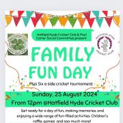 A family fun day will be held at Hatfield Hyde Cricket Club