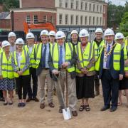 The ground breaking ceremony signifies the beginning of work at Salisbury Square.