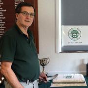 Green Belt president Richard Warne cuts the club’s 60th anniversary cake . Picture: CHRISTINE MATTHEWS