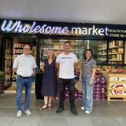 Hasan with Wholesale Market staff alongside Handside Cllrs