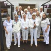 North Mymms Bowls Club with the Harvey Cup.. Picture: NMBC