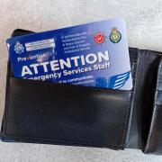 Hertfordshire Constabulary’s Pegasus card in a wallet