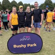 John Rose, Jamie Rose, Alex Faulkner and Dom Thomas of Garden City Runners at Bushy Park. Picture: GCR