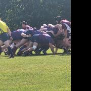 Welwyn put pressure on Old Streetonians at a scrum. Picture: WELWYN RFC