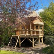 The tree house has been built at a home in Elm Lane.