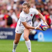 Zoe Harrison kicked eight conversions as England beat USA. Picture: DAVID DAVIES/PA