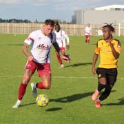 Reece Cameron tries to create something for Welwyn Garden City at Stotfold. Picture: HYWEL RHYS-WILLIAMS