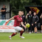 Steve Cawley got the winner as Potters Bar Town beat Whitehawk in the FA Trophy. Picture: MANDY DAVIES