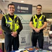 Police officers at the beat surgery at Hatfield Library