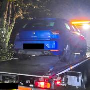 A blue Seat Ibiza was seized following the arrest.