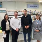 Andrew Lewin MP at Boots visit