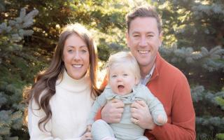 Ceri and Tristan Allen-Davies with their daughter Octavia.