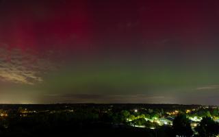 Chris Reid captured this incredible picture of the Northern Lights over Welwyn Garden City.