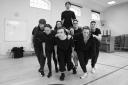 The cast in rehearsal for 'Spring Awakening'