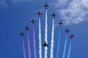 The Red Arrows could be seen over Suffolk today