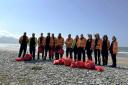 The 14 volunteers from Openreach spent the day cleaning up the beach