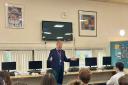 Sir Oliver Dowden MP speaking at Dame Alice Owen's School for UK Parliament Week