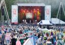 The Folk by the Oak 2021 main stage in Hatfield Park.