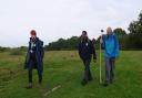 Councillors discusses planning issues during the beating the bounds ceremony.