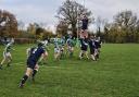 Welwyn claim a line-out on their way to victory over Datchworth.