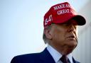 President-elect Donald Trump arrives before the launch of the sixth test flight of the SpaceX Starship rocket Tuesday, Nov. 19, 2024 in Boca Chica, Texas. (Brandon Bell/Pool via AP)