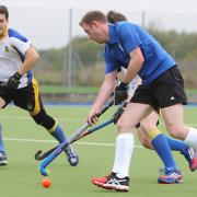 A shot off the heels of Rob Sansom led to the crucial penalty flick for Bishop's Stortford. Picture: KARYN HADDON