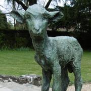 The bronze lamb was stolen in September last year.