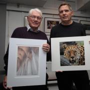 Potters Bar Photographic Society members Graham Coldrick (left) and David Fordham with their winning prints.