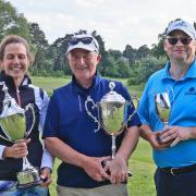 Club champion for 2024 Phil Embleton (centre), flanked by Emma Kight and Tony Hutchinson. Picture: BRIAN HALL