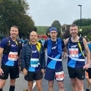 Martin Mitchell, Nick Genever, Chris Baylis and Dom Thomas of Garden City Runners at the Beachy Head Ultra. Picture: GCR