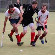 Miles Tomkins scored for Potters Bar against Blueharts. Picture: KEVIN LINES