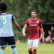 Ronnie Henry scored his first goal for Potters Bar Town in the Isthmian League Premier Division loss at Dulwich Hamlet. Picture: MANDY DAVIES