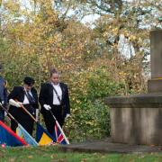 Armistice Day service at Hatfield War Graves