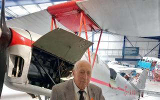 Frank Greenham at de Havilland Aircraft Museum