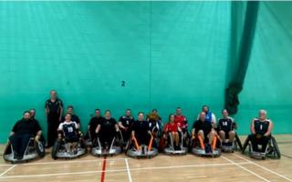 Saracens Rugby club welcomed Welwyn Hatfield police officers for a wheelchair rugby session