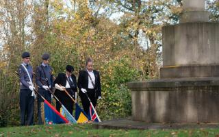 Armistice Day service at Hatfield War Graves